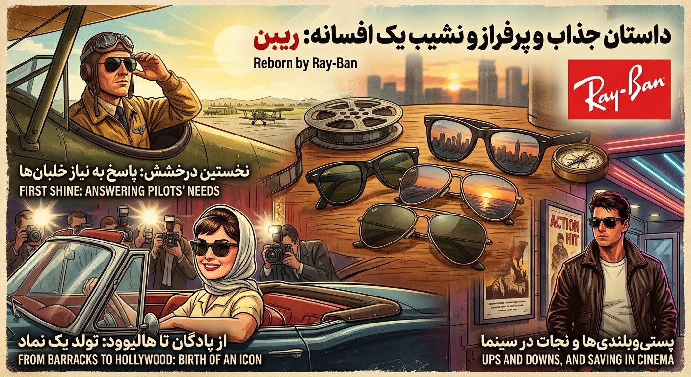 داستان ریبن: چطور یک عینک خلبانی، پادشاه استایل کلاسیک شد؟